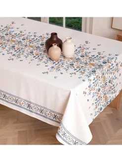 Obrus "Floral And Tropical Iona" w kolorze biało-niebiesko-żółtym