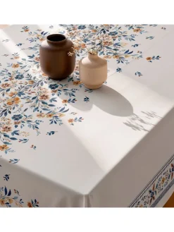Obrus "Floral And Tropical Iona" w kolorze biało-niebiesko-żółtym