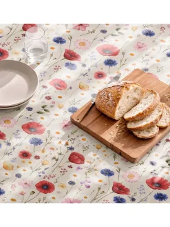 Obrus "Floral Jalia" w kolorze biało-różowo-niebieskim