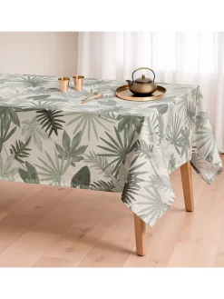 Obrus "Natural Monstera" w kolorze kremowo-zielonym