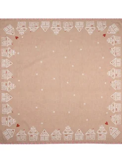 Obrus w kolorze beżowym - 100 x 100 cm