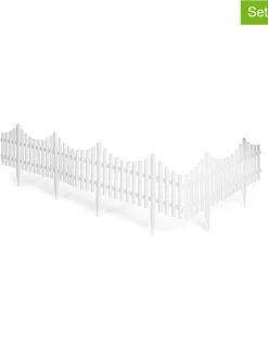 Obrzeża rabatowe (10 szt.) w kolorze białym - 60 x 32,5 cm