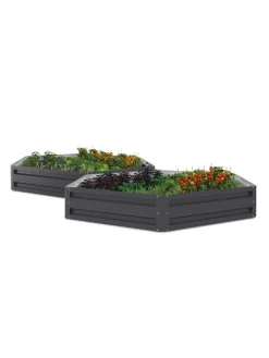 Ogrody warzywne (2 szt.) w kolorze antracytowym - Ø 138,5 cm