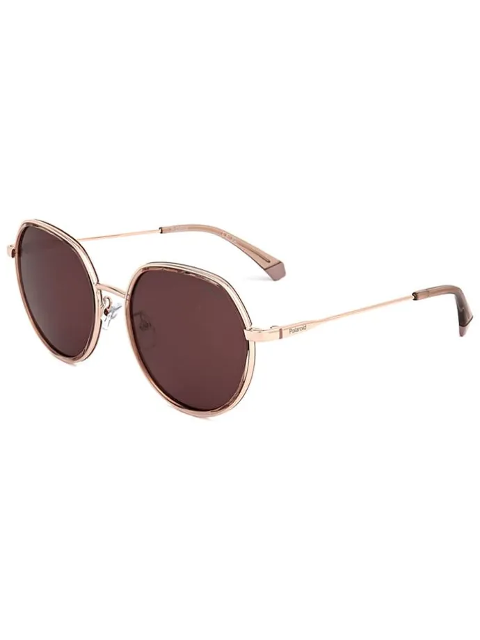 Okulary przeciwsłoneczne unisex w kolorze złoto-brązowym