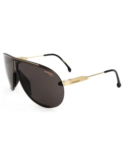 Okulary przeciwsłoneczne unisex w kolorze złoto-brązowym