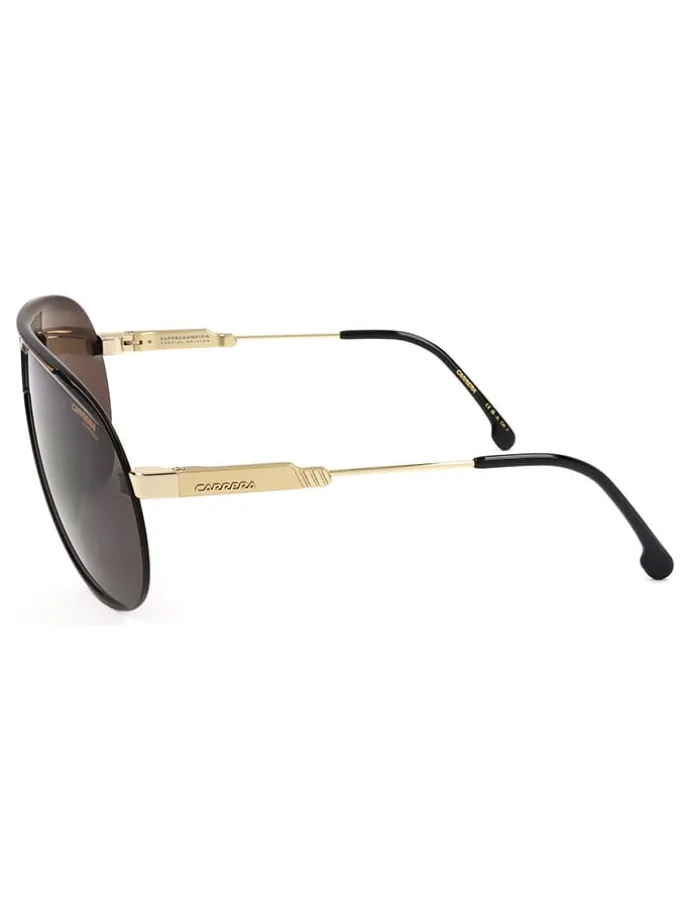 Okulary przeciwsłoneczne unisex w kolorze złoto-brązowym