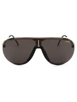 Okulary przeciwsłoneczne unisex w kolorze złoto-brązowym
