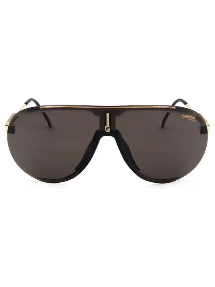 Okulary przeciwsłoneczne unisex w kolorze złoto-brązowym