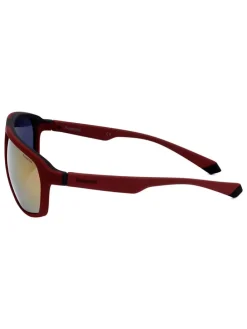 Okulary przeciwsłoneczne unisex w kolorze bordowo-pomarańczowym