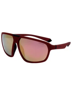 Okulary przeciwsłoneczne unisex w kolorze bordowo-pomarańczowym