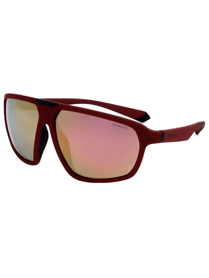Okulary przeciwsłoneczne unisex w kolorze bordowo-pomarańczowym