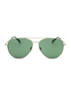 Okulary przeciwsłoneczne unisex w kolorze złoto-zielonym