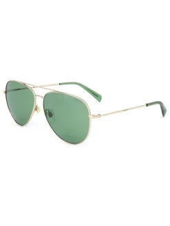 Okulary przeciwsłoneczne unisex w kolorze złoto-zielonym