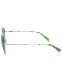 Okulary przeciwsłoneczne unisex w kolorze złoto-zielonym