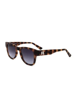 Okulary przeciwsłoneczne unisex w kolorze brązowo-pomarańczowo-granatowym