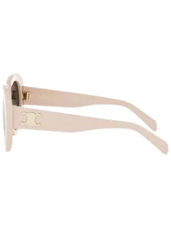 Okulary przeciwsłoneczne unisex w kolorze beżowo-szarym