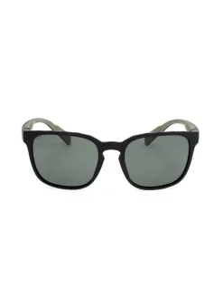 Okulary przeciwsłoneczne unisex w kolorze czarno-oliwkowym