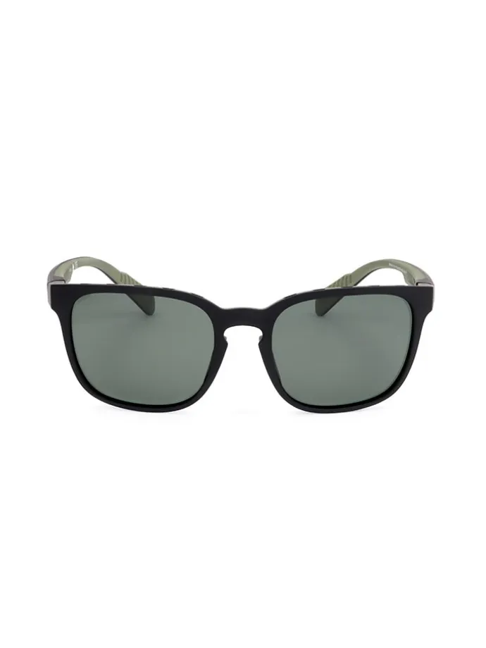Okulary przeciwsłoneczne unisex w kolorze czarno-oliwkowym