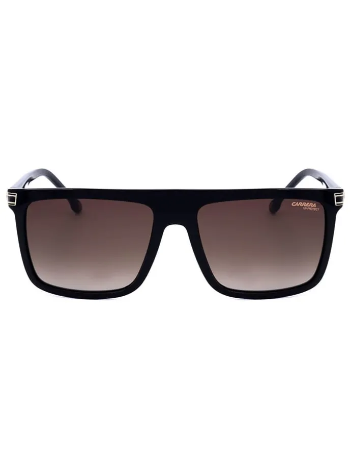Okulary przeciwsłoneczne unisex w kolorze czarno-brązowym