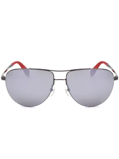 Okulary przeciwsłoneczne unisex w kolorze srebrno-błękitnym