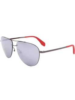 Okulary przeciwsłoneczne unisex w kolorze srebrno-błękitnym