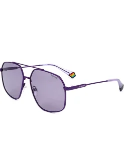 Okulary przeciwsłoneczne unisex w kolorze fioletowym