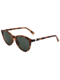 Okulary przeciwsłoneczne unisex w kolorze brązowo-ciemnozielonym