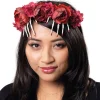Opaska "La Catrina" w kolorze biało-czerwonym