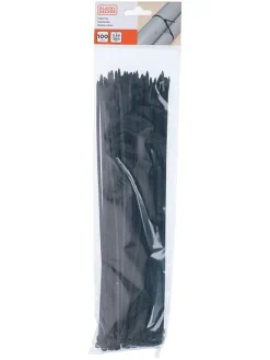 Opaski zaciskowe (100 szt.) w kolorze czarnym - dł. 30 cm