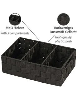 Organizer "Adria" w kolorze czarnym - 32 x 10 x 21 cm