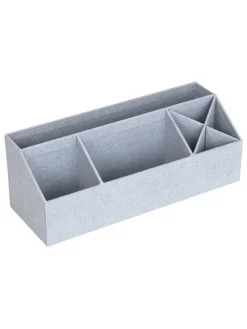 Organizer biurkowy "Elisa" w kolorze szarym - 33 x 12,5 x 12,5 cm