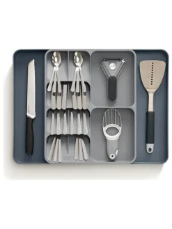 Organizer "Drawer Store" w kolorze szarym na sztućce - 39,5 x 5,5 x 21,5 cm