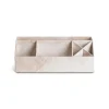 Organizer "Elisa" w kolorze beżowym na biurko - 33 x 12,5 x 12,5 cm
