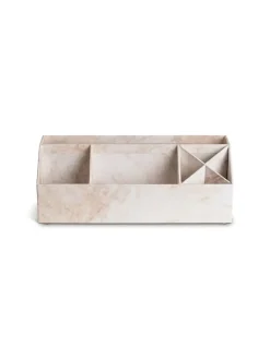 Organizer "Elisa" w kolorze beżowym na biurko - 33 x 12,5 x 12,5 cm
