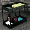Organizer kuchenny w kolorze czarnym - 40 x 33,5 x 22 cm