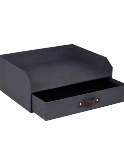 Organizer "Walter" w kolorze antracytowym na dokumenty - 33,5 x 13 x 25,5 cm