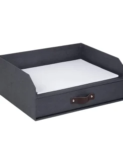 Organizer "Walter" w kolorze antracytowym na dokumenty - 33,5 x 13 x 25,5 cm