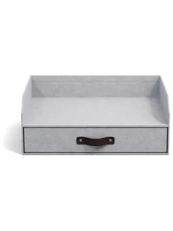 Organizer "Walter" w kolorze jasnoszarym na dokumenty - 33 x 13 x 25,5 cm