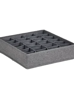 Organizer w kolorze antracytowym na bieliznę - 30 x 8 x 30 cm