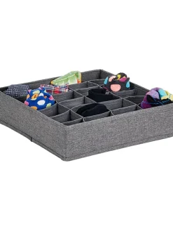 Organizer w kolorze antracytowym na bieliznę - 30 x 8 x 30 cm