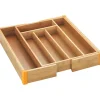 Organizer w kolorze brązowym na sztućce - 38,5 x 35,7 cm