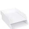 Organizery (2 szt.) "Hakan" w kolorze białym na dokumenty - 23 x 6 x 31 cm