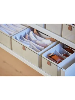 Organizery (2 szt.) w kolorze kremowym - 30 x 15 x 30 cm