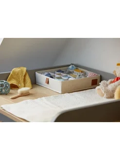 Organizery (2 szt.) w kolorze kremowym na bieliznę - 30 x 8 x 30 cm