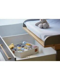 Organizery (2 szt.) w kolorze kremowym na bieliznę - 30 x 8 x 30 cm