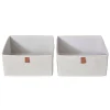 Organizery (2 szt.) w kolorze kremowym - 30 x 15 x 30 cm