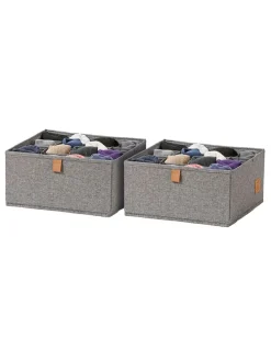 Organizery (2 szt.) w kolorze szarym - 30 x 15 x 30 cm