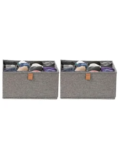 Organizery (2 szt.) w kolorze szarym - 30 x 15 x 30 cm