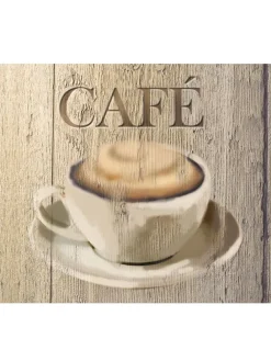 Osłona "Café" w kolorze beżowym na ścianę - 60 x 50 cm