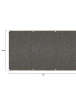 Osłona prywatności w kolorze szarym - 1000 x 150 cm - 220 gr/m²